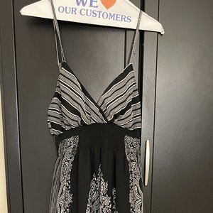 She's Cool Spaghetti Strap Maxi Dress - Black Floral Print - Medium